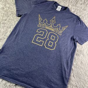 Milwaukee Brewers Shirt Adult Medium Blue Gold Prince Fielder Crown MLB SGA Tee